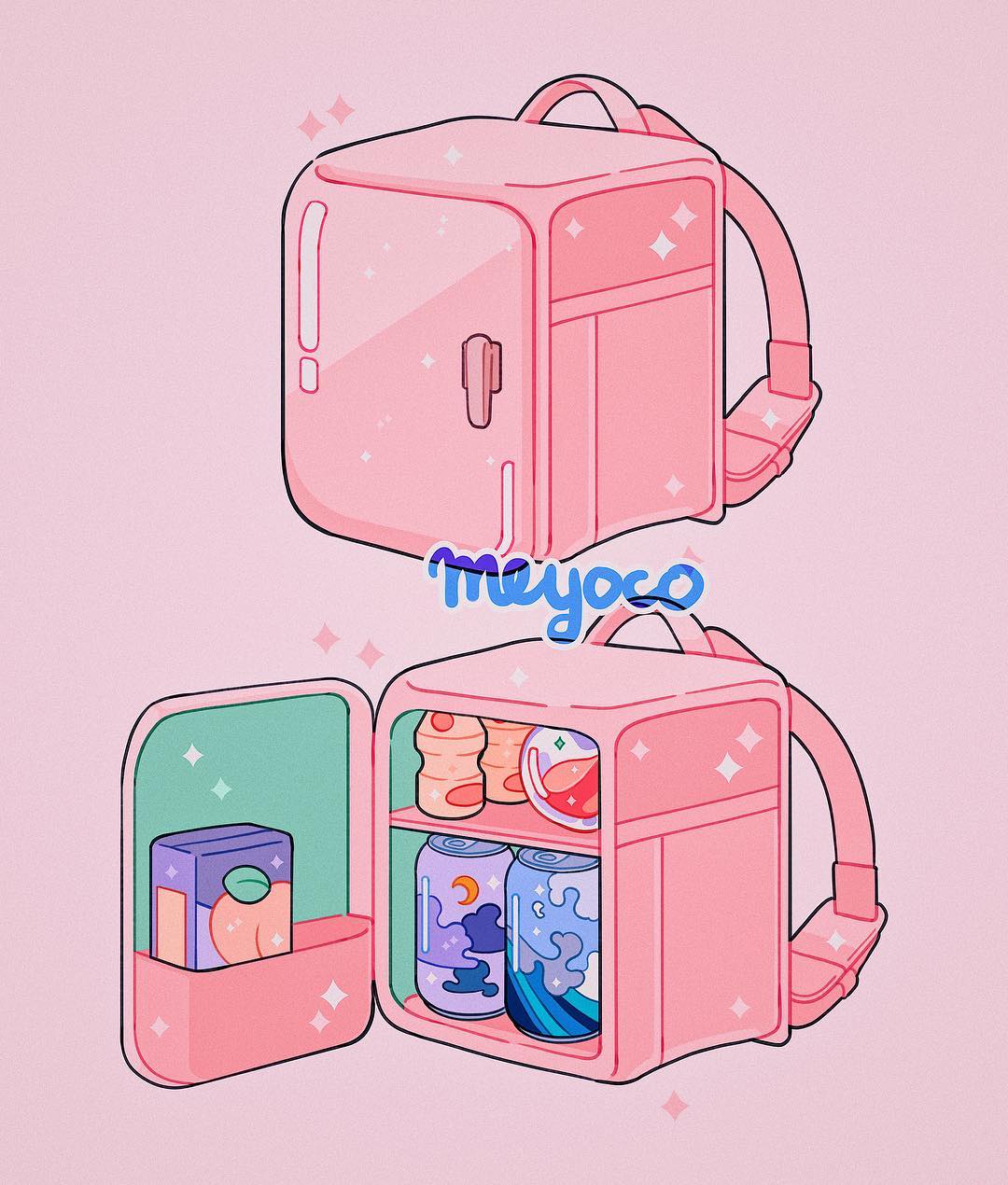 1080x1270 anime fridge, art, anime food and illustration