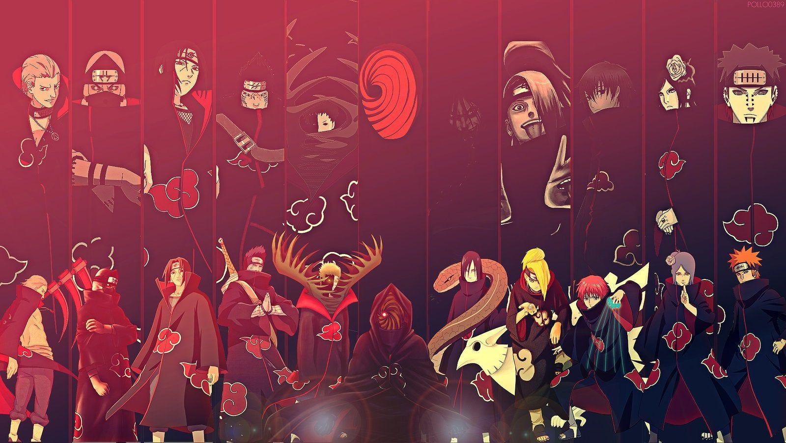 Akatsuki Wallpaper for mobile phone tablet desktop computer and other  devices HD and 4K wallpapers  Akatsuki wallpaper Papel de parede anime  Wallpaper