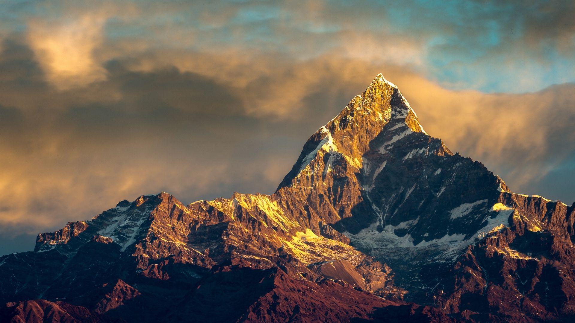 1920x1080 annapurna, nepal, himalayas, mountains, sky [1920x1080]