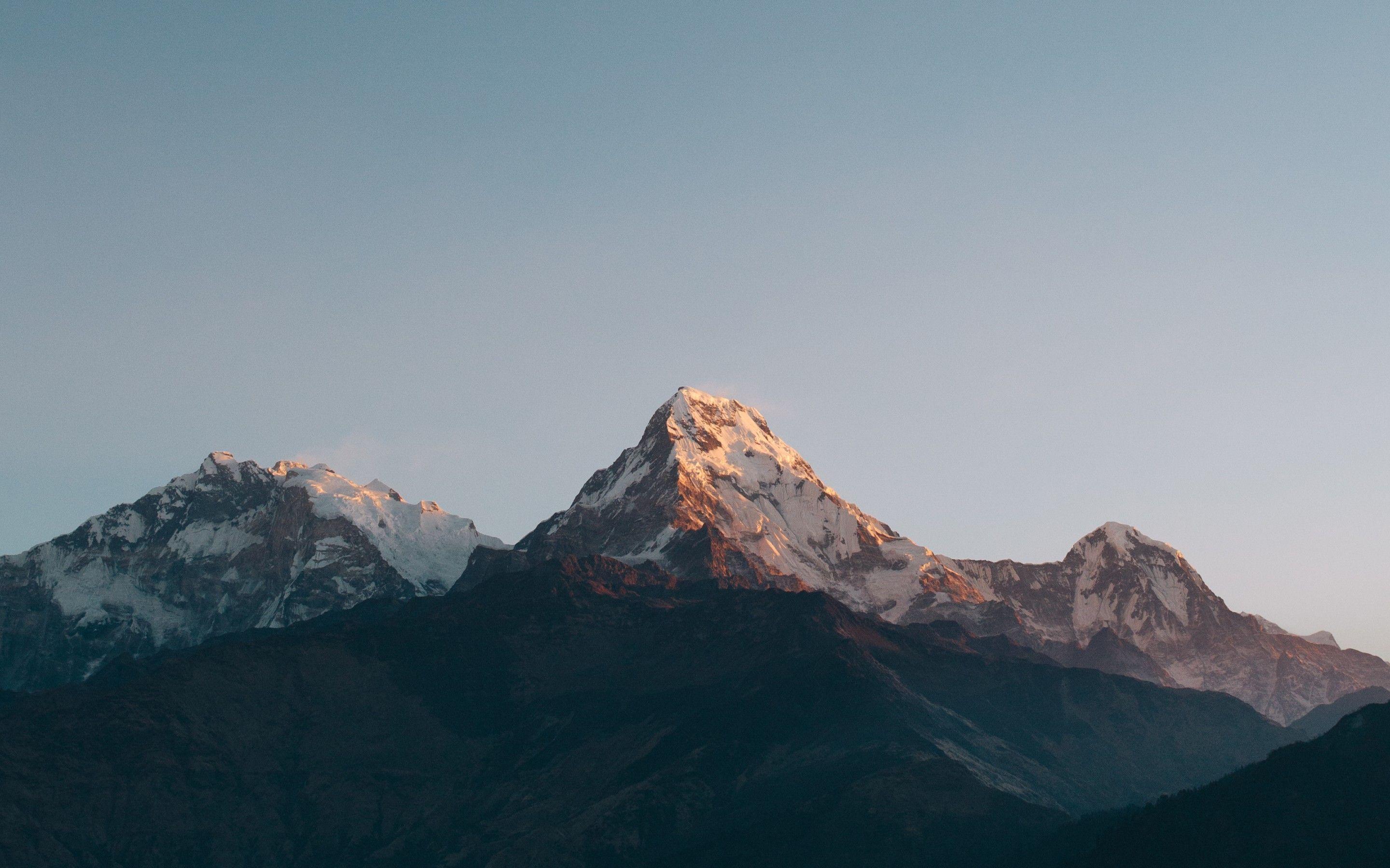 2880x1800 Wallpaper Annapurna Massif, Himalayas, Nepal, Mountains, Sunrise, Minimal, 4K, Nature,. Wallpaper for iPhone, Android, Mobile and Desktop