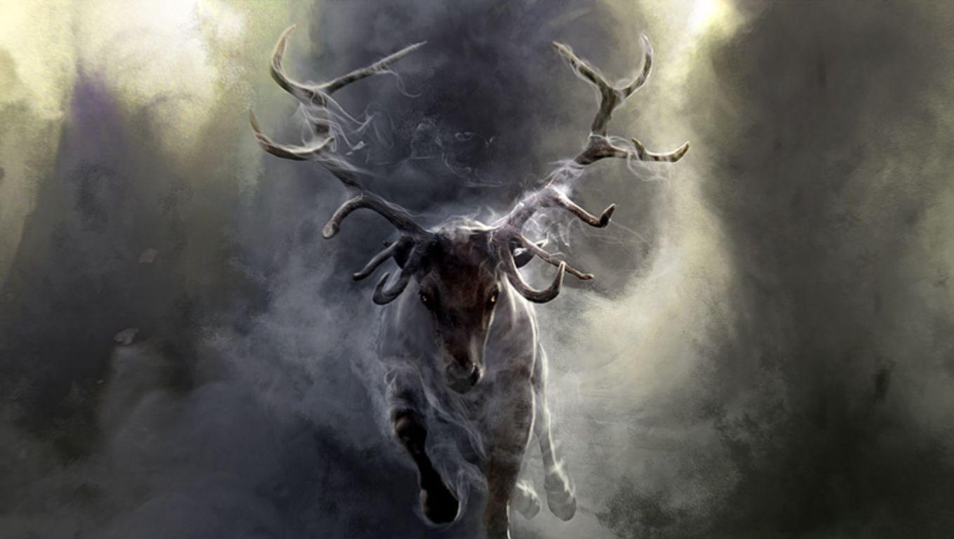 1360x768 deer, smoke, run Desktop Laptop HD Wallpaper, HD Fantasy 4K Wallpaper, Image, Photo and Background