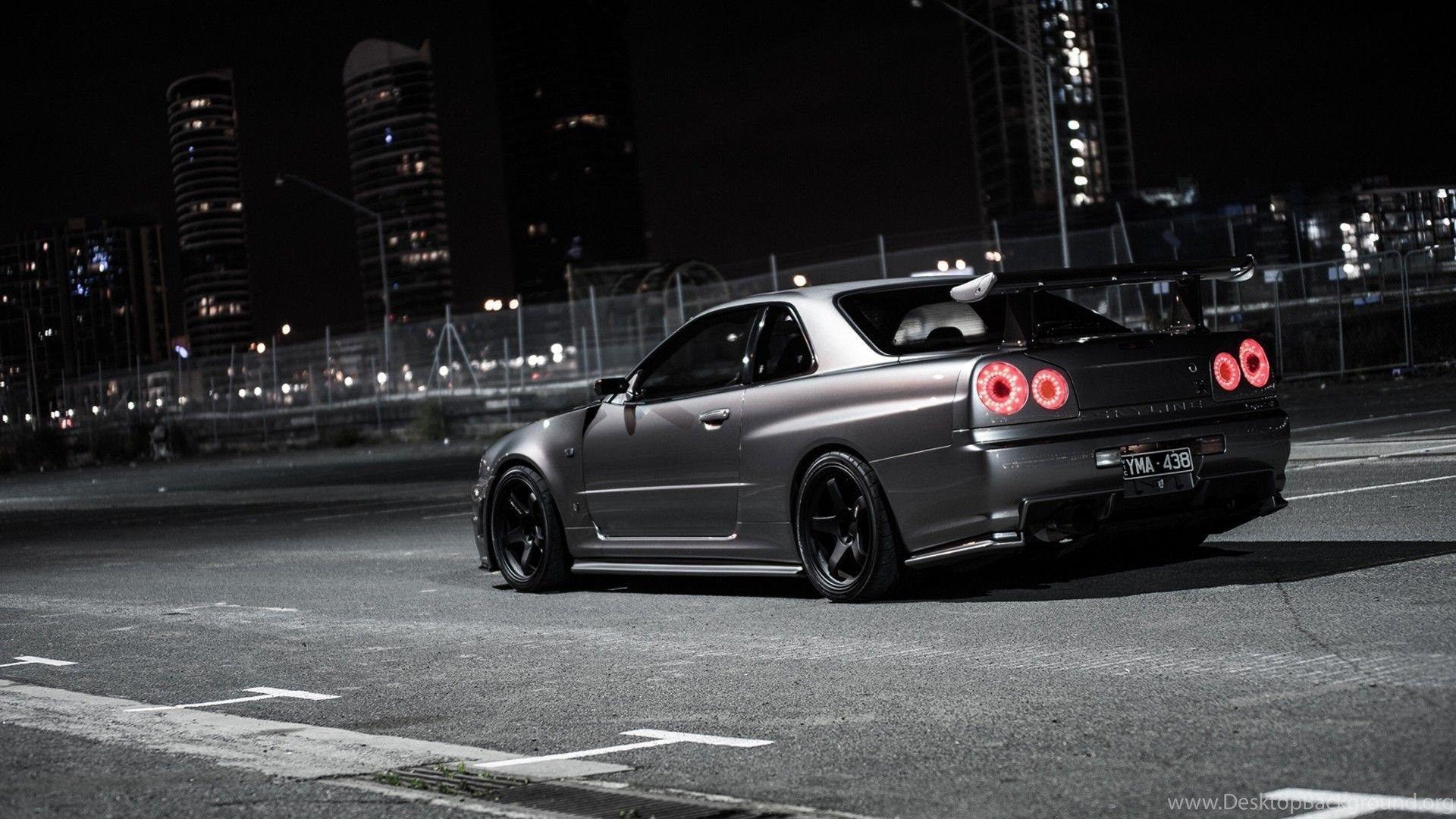 1920x1080 Nissan Skyline GT R R34 Night Holy Drift HD Car Wallpaper And. Desktop Background