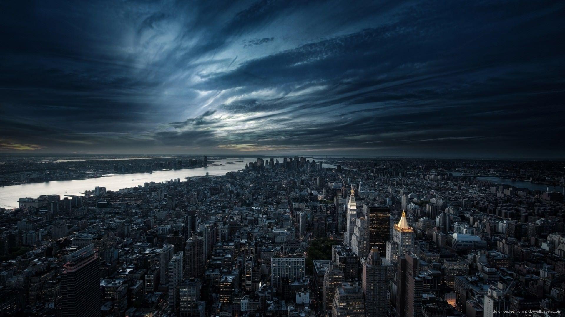 1920x1080 City Dark Sky Wallpaper [1920 x 1080]