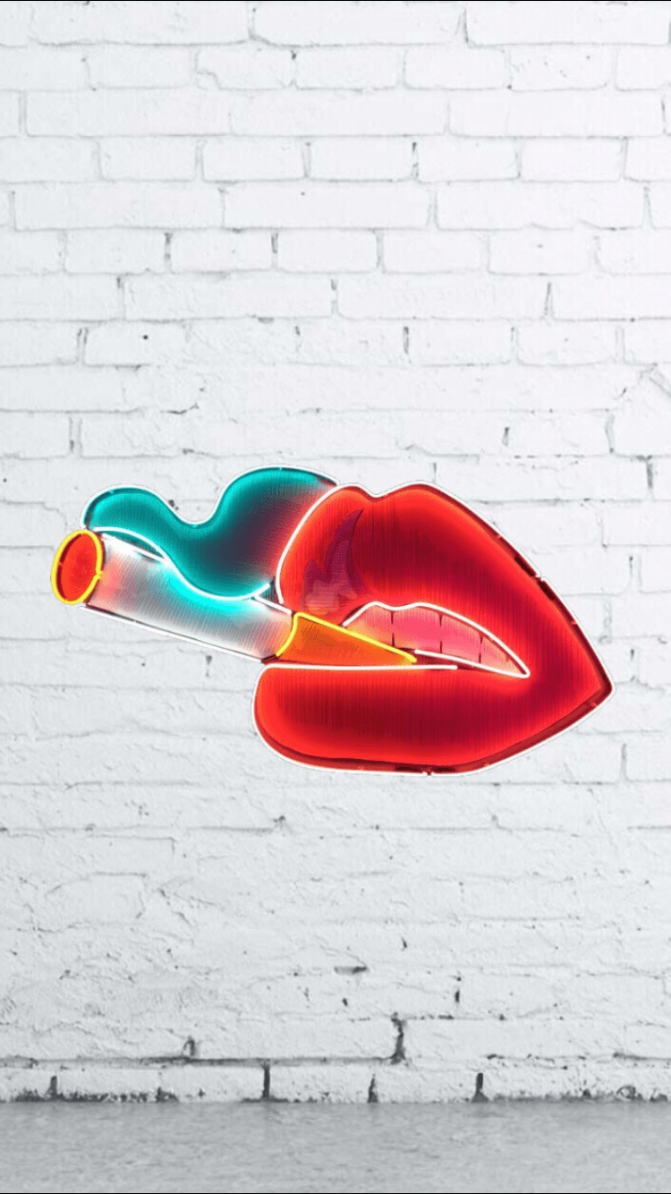 Neon Lips Wallpapers Top Free Neon Lips Backgrounds WallpaperAccess