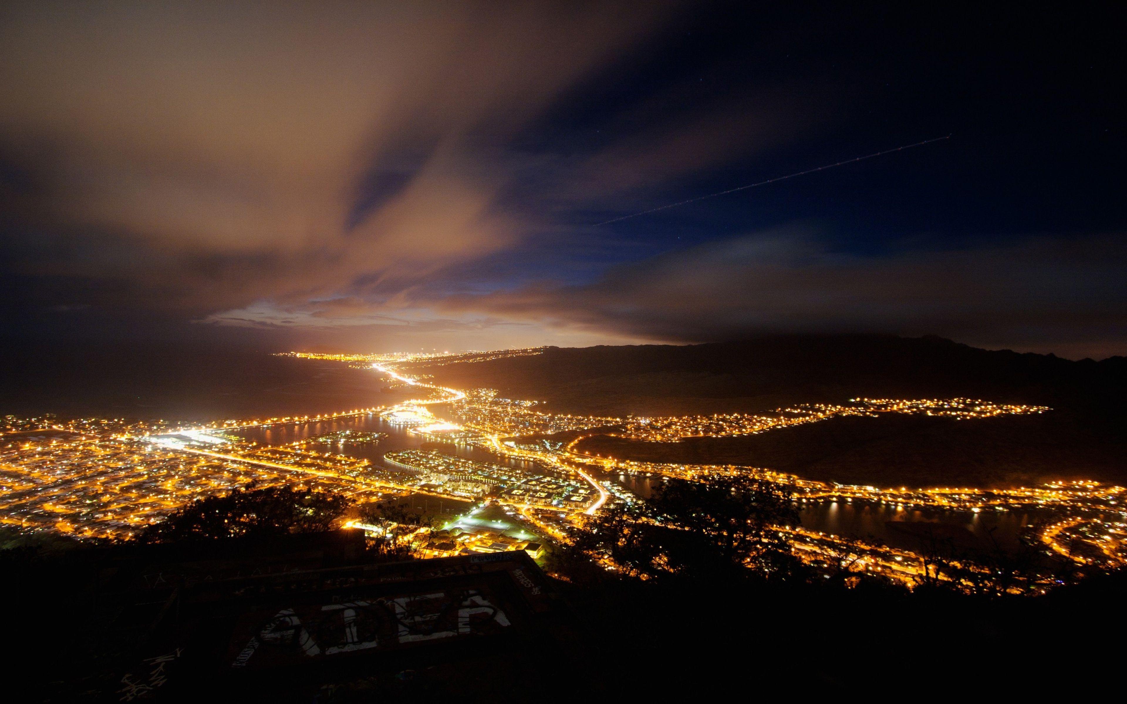 3840x2400 Free download City Night Lights Top view Sky Wallpaper Background Ultra HD 4K [3840x2400] for your Desktop, Mobile & Tablet. Explore 4K Night Sky Wallpaper. Stars at Night Wallpaper