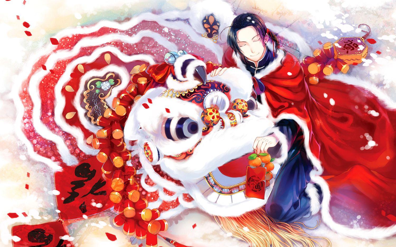1500x938 all male anthropomorphism axis powers hetalia black hair china (hetalia) food hakonekohime male ponytail. konachan.com.com Anime Wallpaper