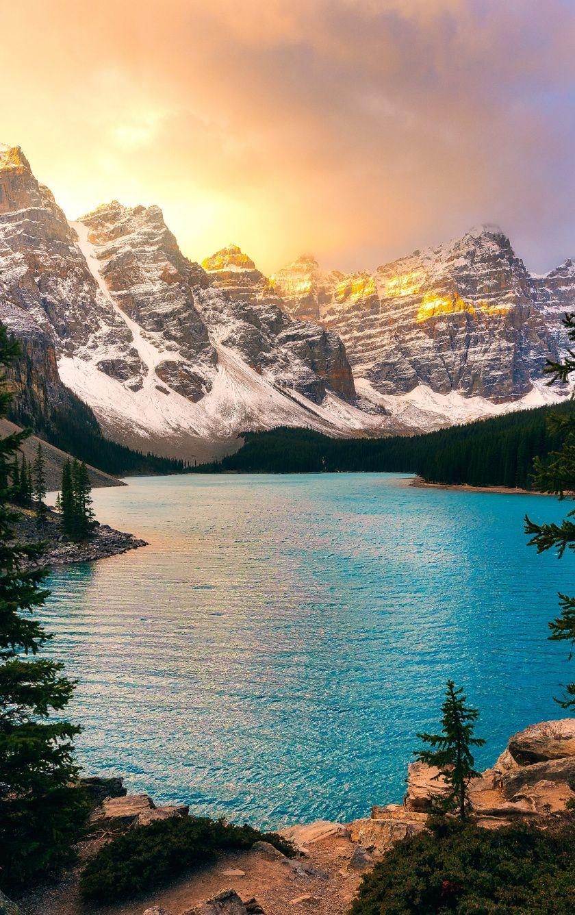 840x1336 Download Moraine lake, Banff National Park, nature wallpaper, 840x iPhone iPhone 5S, iPhone 5C, iPod Touch