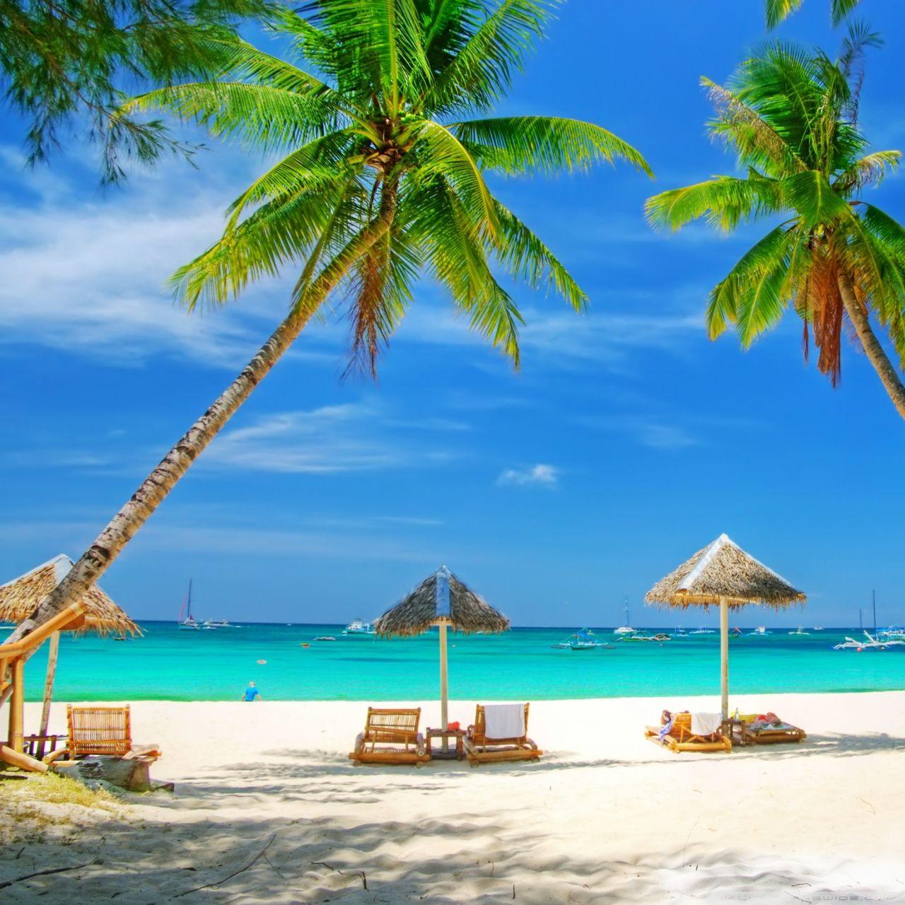 1280x1280 iPad Wallpaper Beach HD