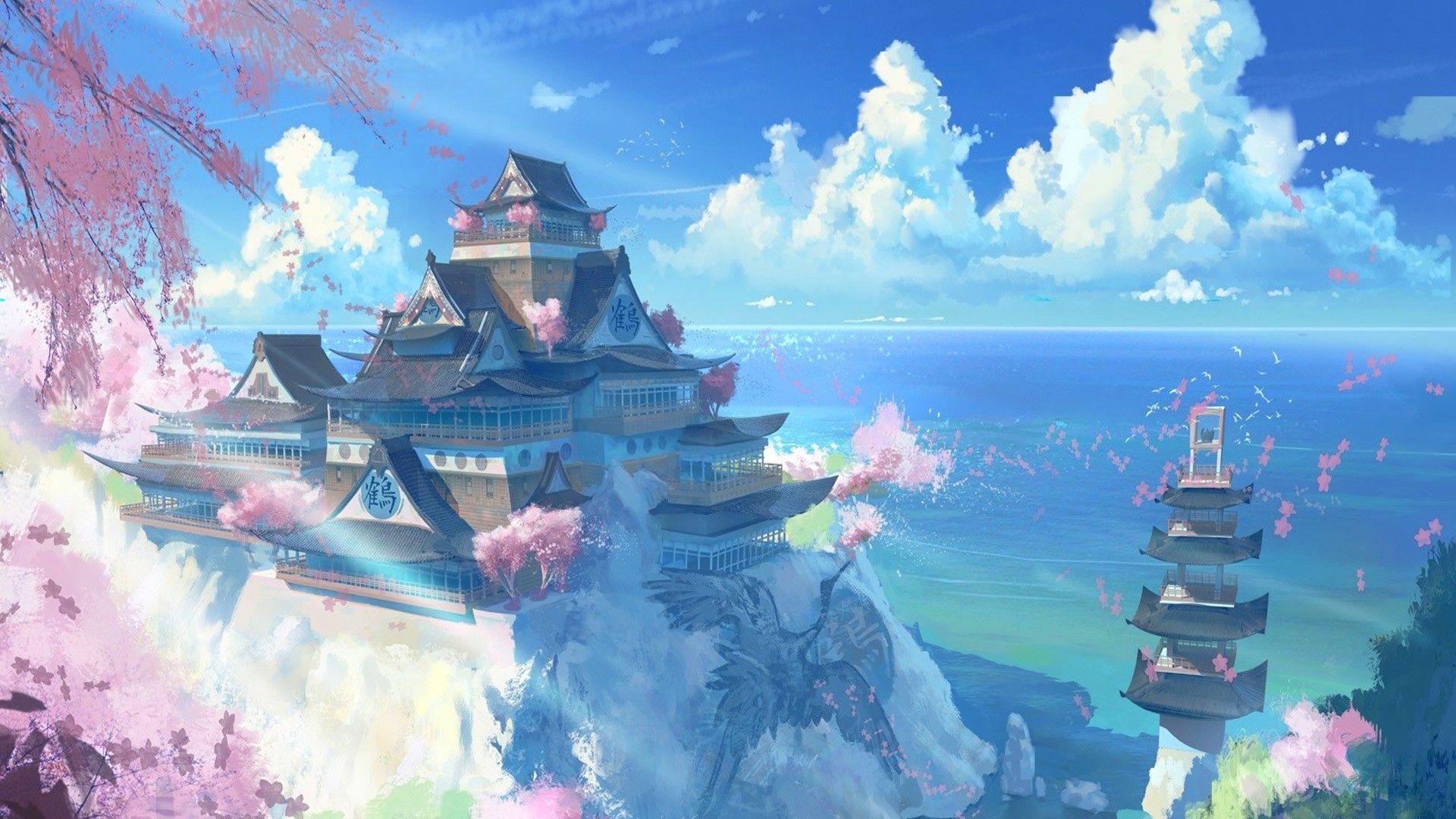 Anime Temple Wallpapers - Top Free Anime Temple Backgrounds -  WallpaperAccess