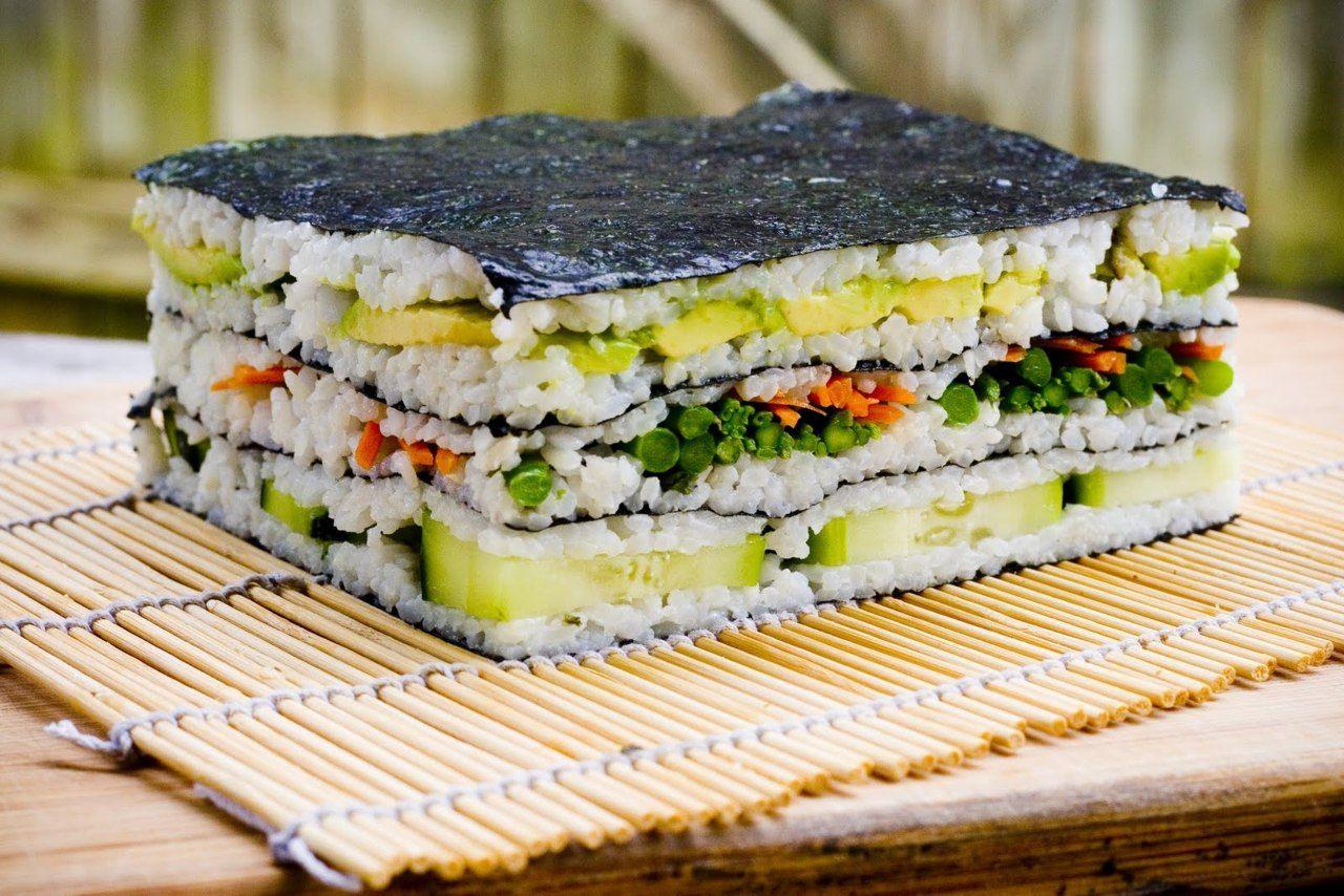 1280x854 Download Sushi Layer Cake Asian Food Wallpaper High Quality