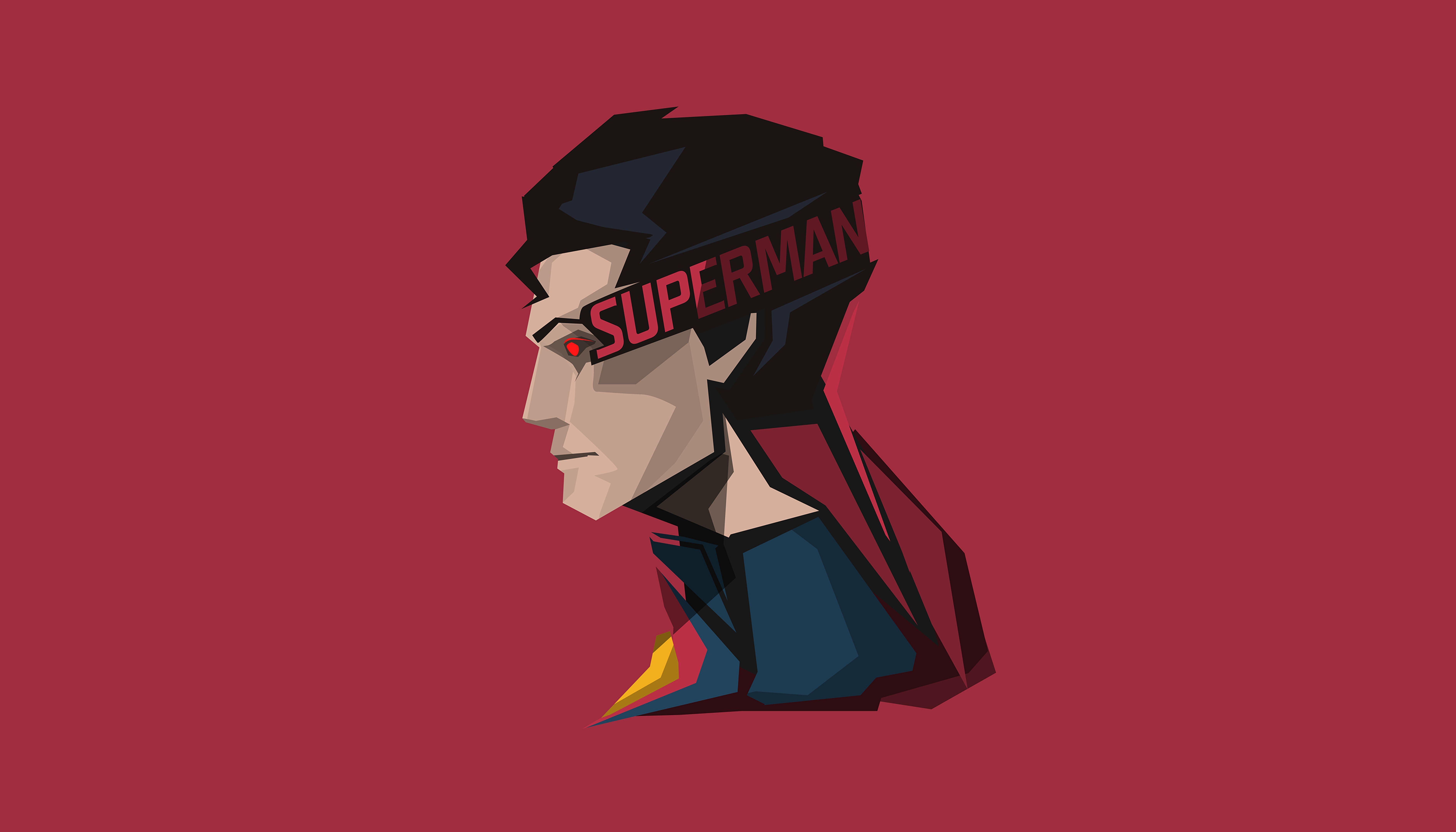 7560x4320 Superman Minimal Wallpaper