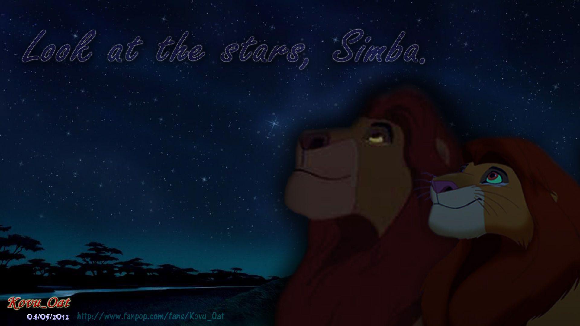 1920x1080 Mufasa image Mufasa and Simba Son and Dad Look the stars HD HD