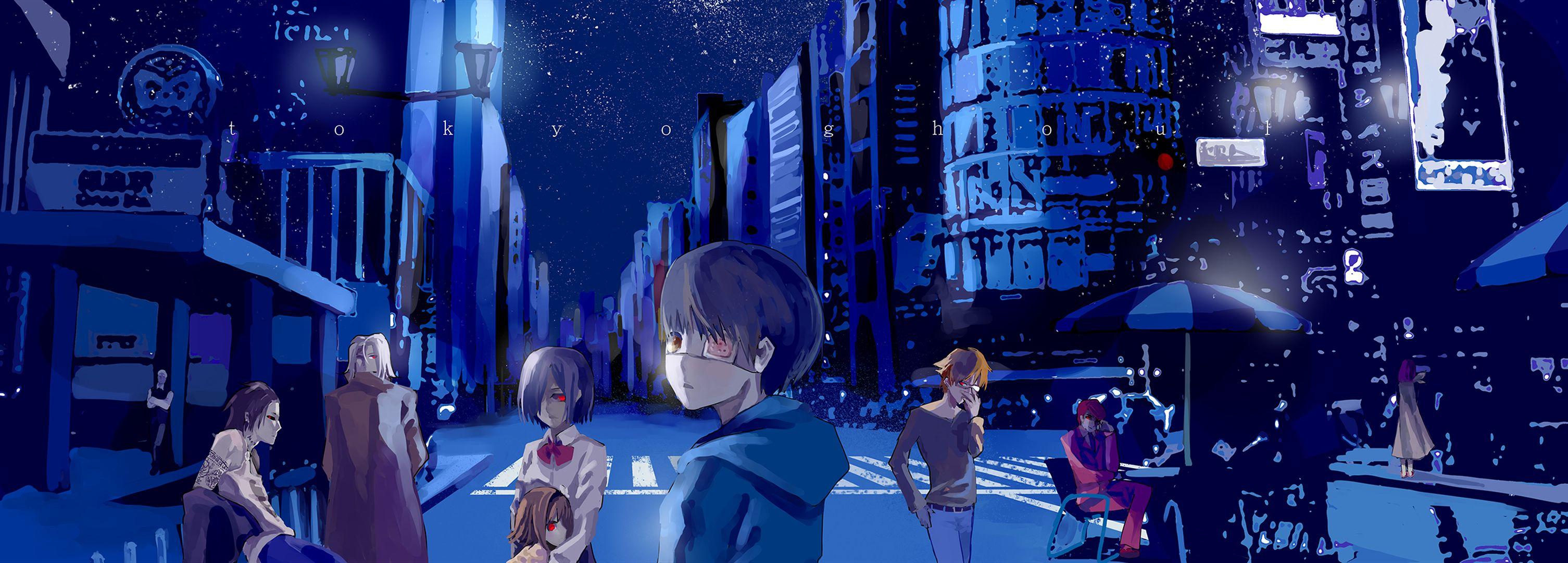 3011x1080 Hinami Fueguchi Ken Kaneki Nishiki Nishio Renji Yomo Rize Kamishiro Sh Tsukiyama Tokyo Ghoul Touka K Wallpaper:3011x1080