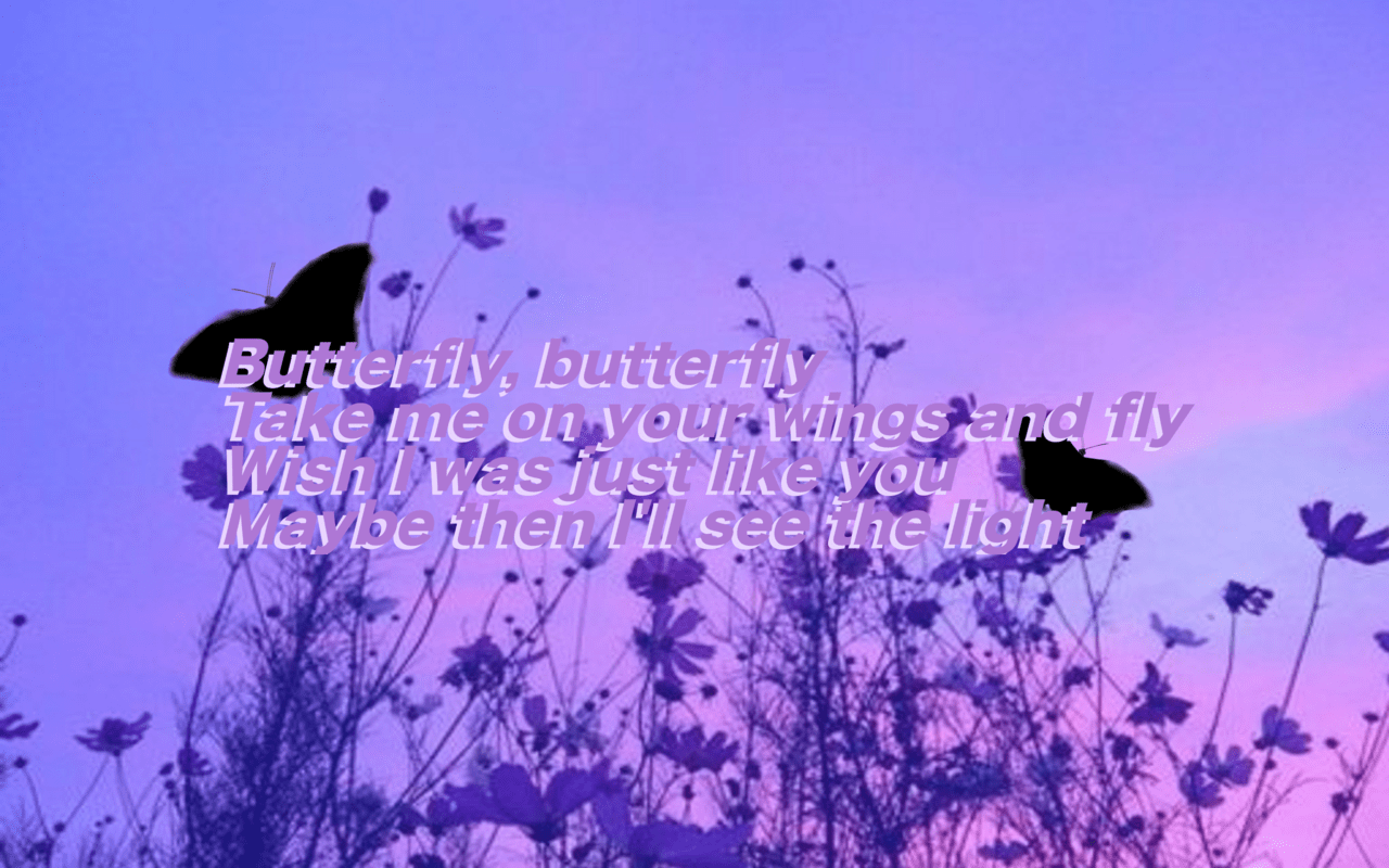 1280x800 Butterfly Laptop Aesthetic Wallpaper