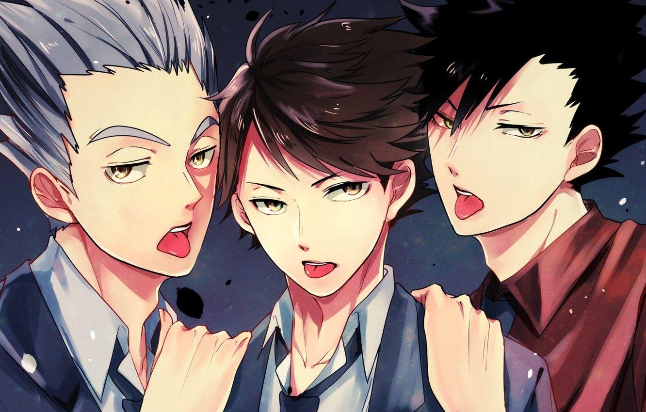 1332x850 Wallpaper art, guys, volleyball, Haikyuu image for desktop, section сёнэн