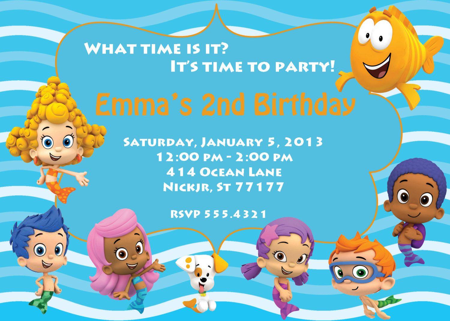 1500x1071 Bubble Guppies Birthday Party Invitations. DolanPedia Invitations Template