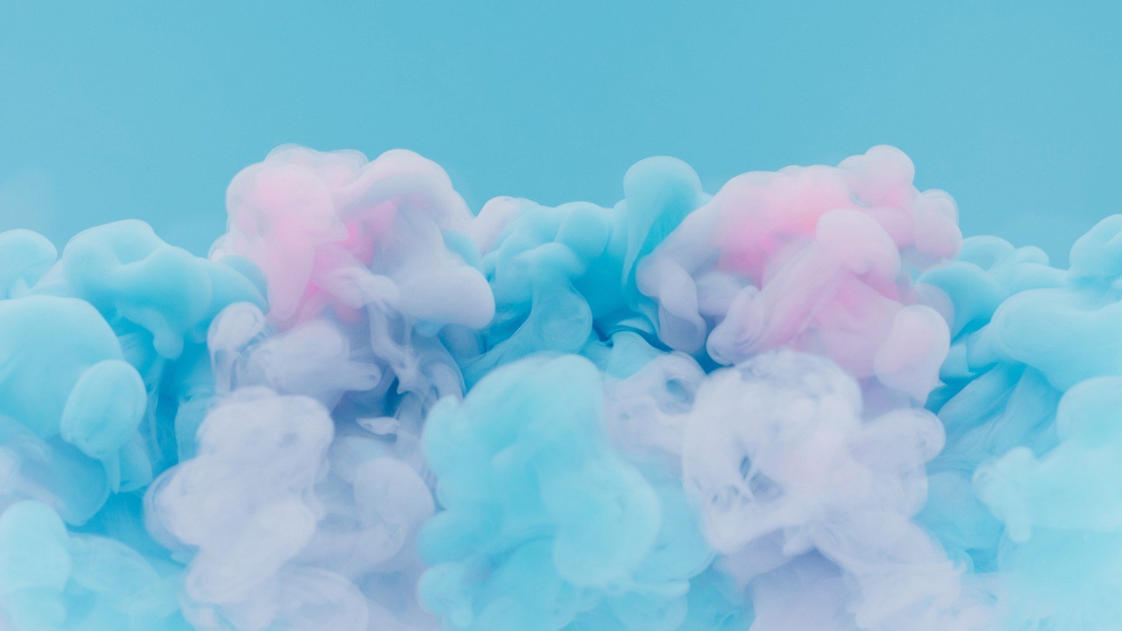 1600x900 Light Pink Blue Smoke Plain Blue Background 4K 5K HD Abstract Wallpaper