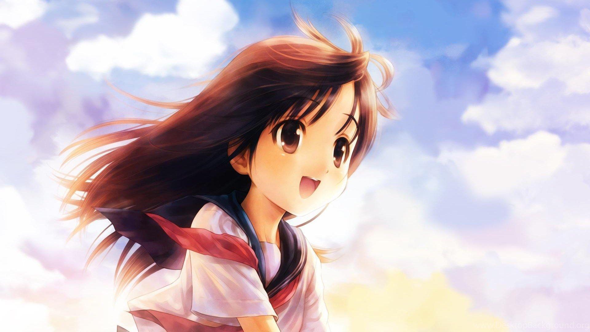 1920x1080 Cute Smile Anime Girl Wallpaper Download Desktop Background