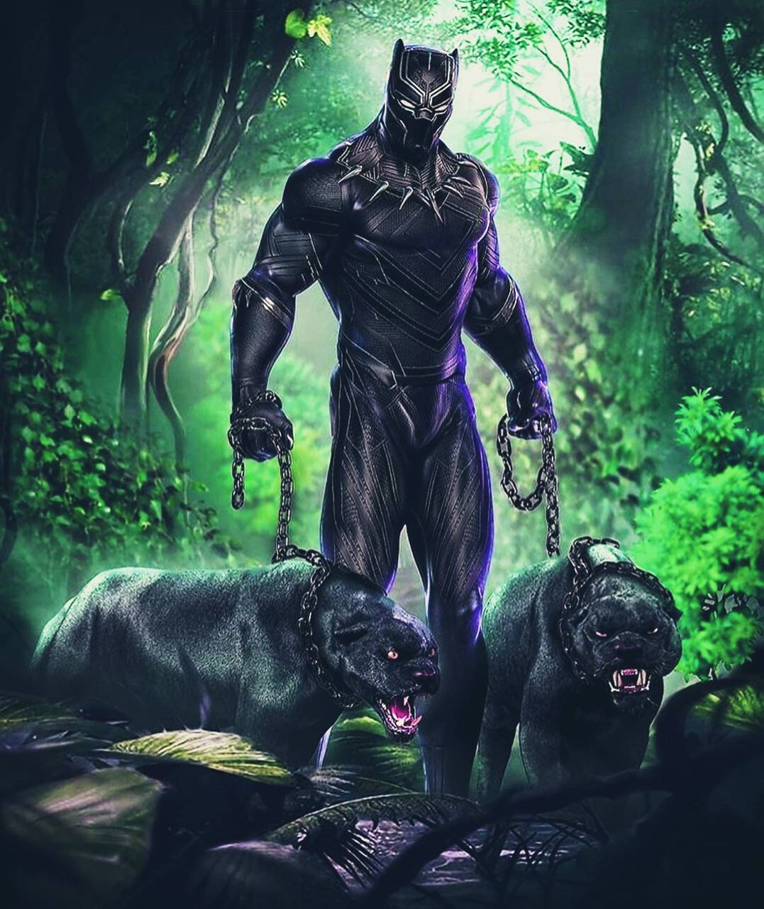 1077x1280 Black panther wallpaper