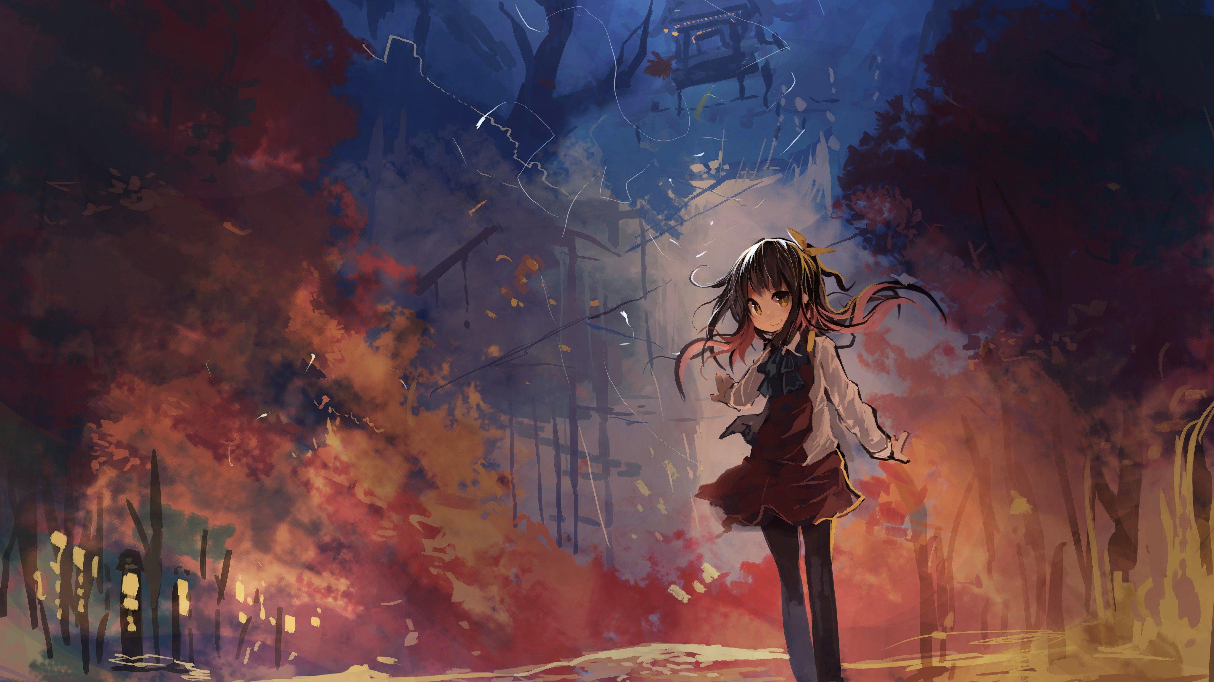 Anime Fall Wallpapers Top Free Anime Fall Backgrounds WallpaperAccess