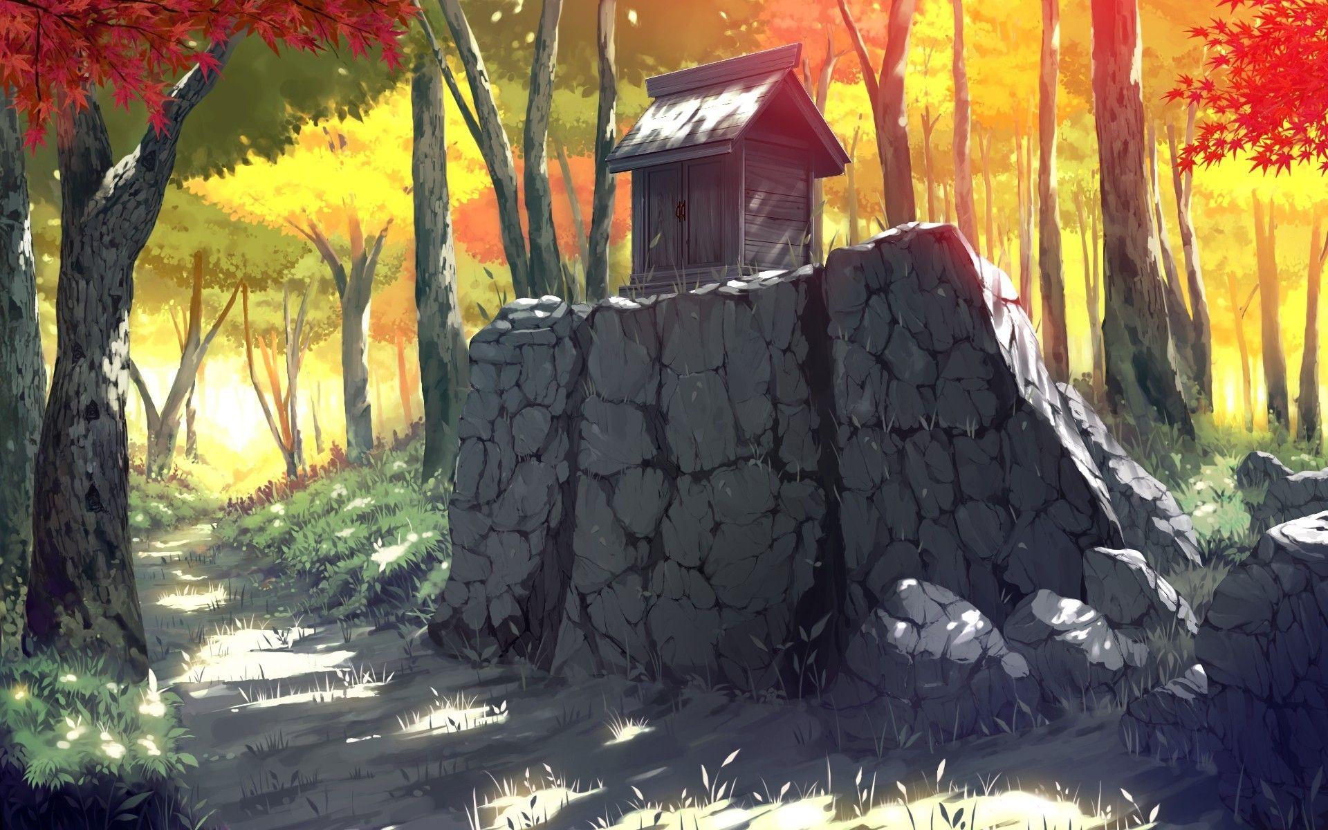 1920x1200 #artwork, #road, #drawing, #anime, #architecture, #fantasy art, #landscape, #city, #fall, wallpaper. Mocah.org HD Desktop Wallpaper