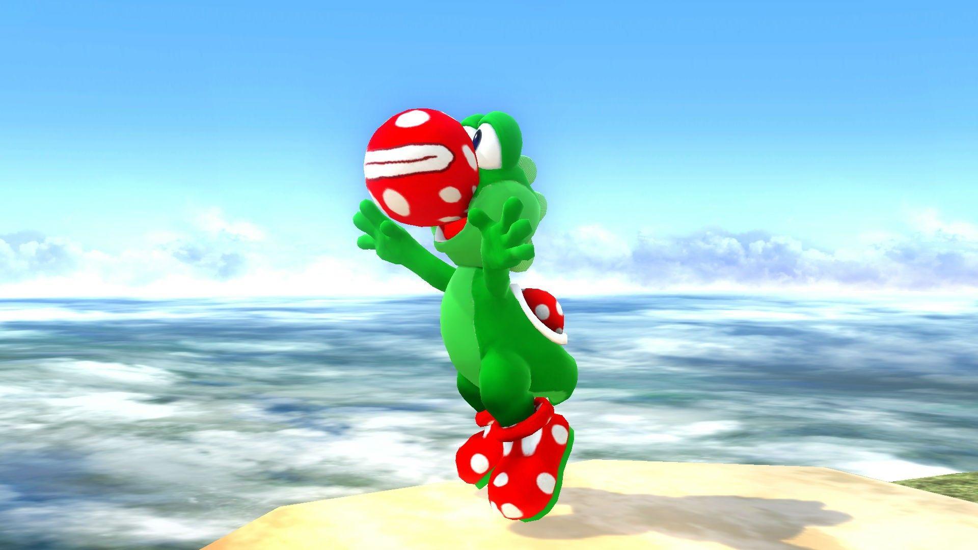 1920x1080 Piranha Plant Yoshi [Super Smash Bros. (Wii U)] [Skin Mods]