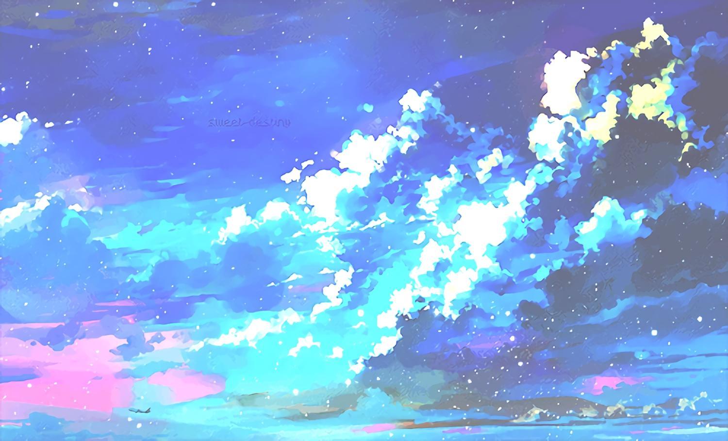 Good night anime anime sky clouds cloudy dark dark sky moonlight  night sky HD phone wallpaper  Peakpx