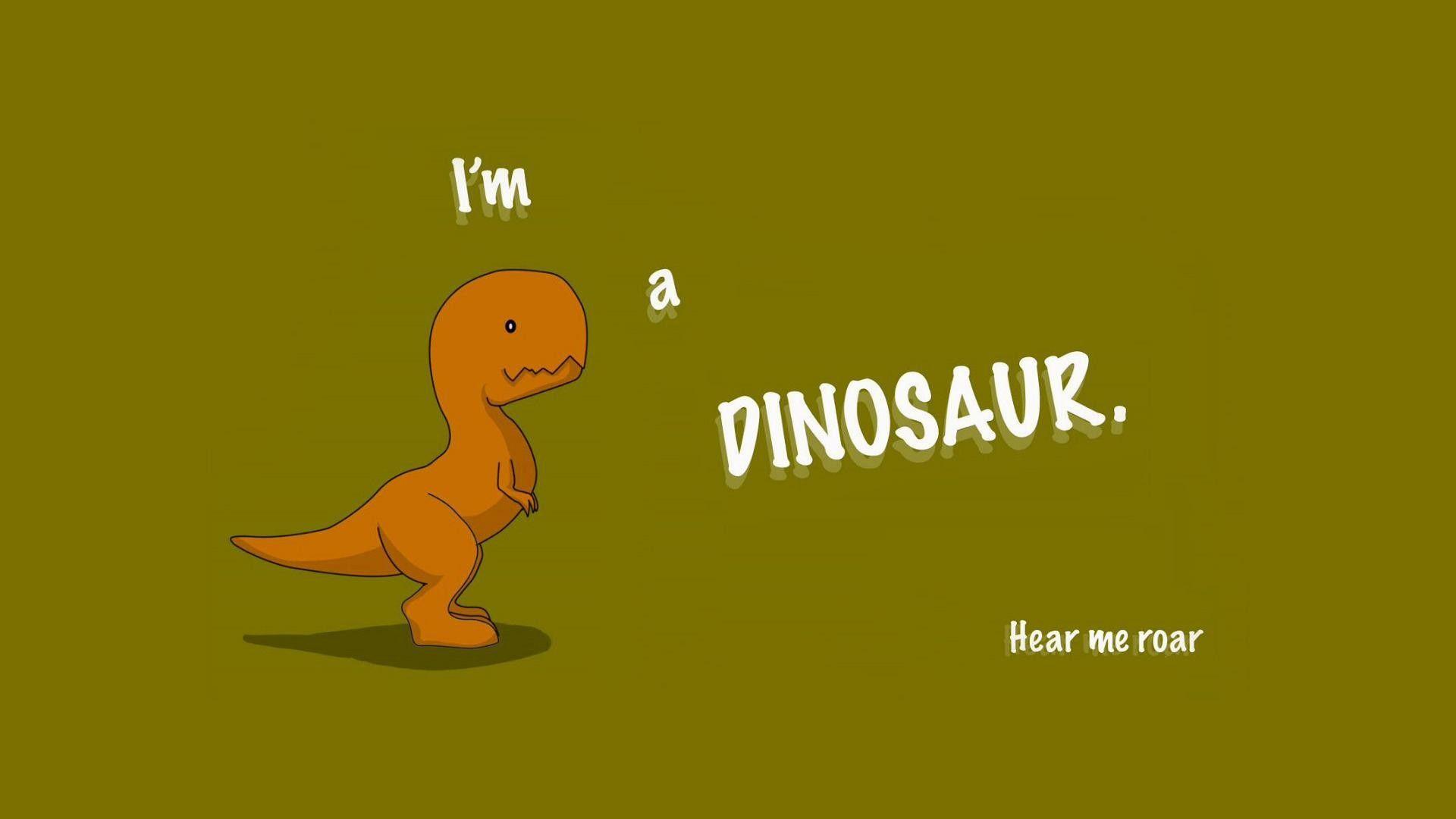 1920x1080 Cute Dinosaur Background
