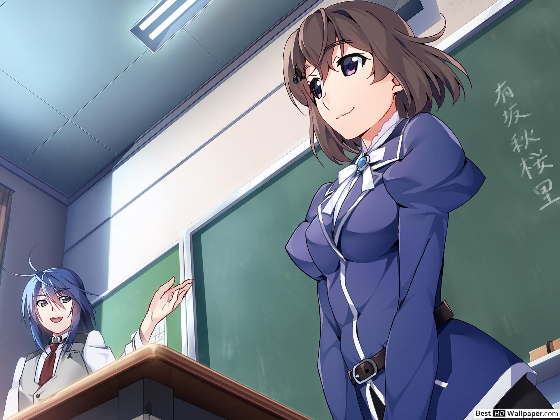 1920x1440 Grisaia: Phantom Trigger The Animation Aoi introducing Shiori Arisaka HD wallpaper download