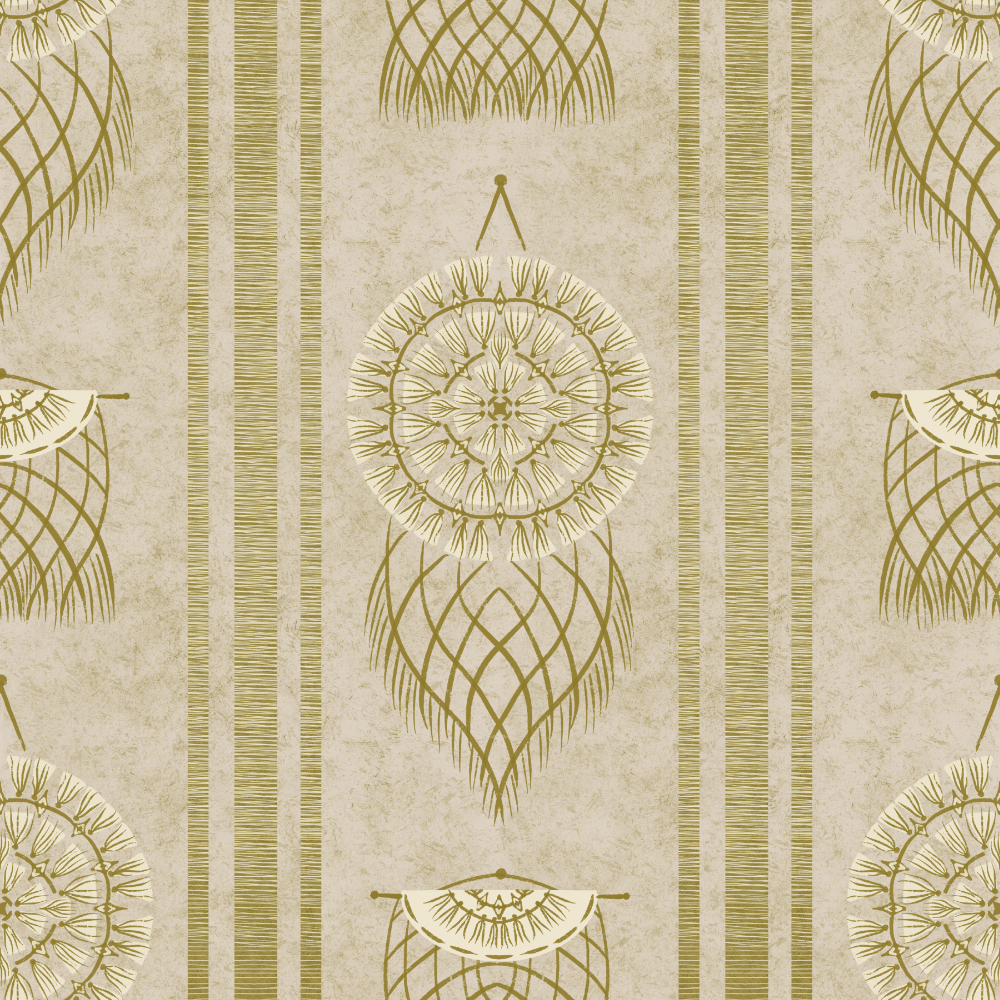 1000x1000 Boho Macrame Peel and Stick Wallpaper, Stripes