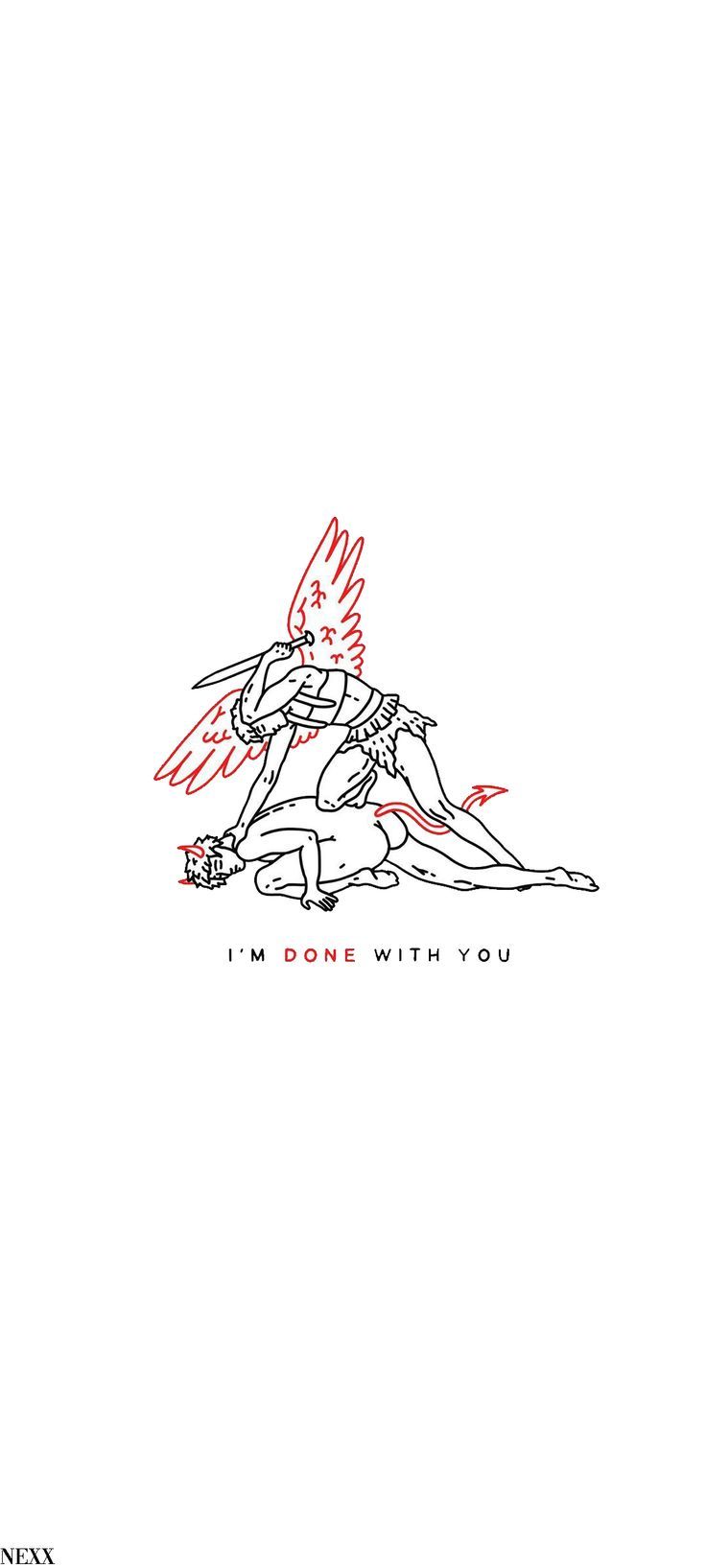 736x1635 Wallpaper'm done with you