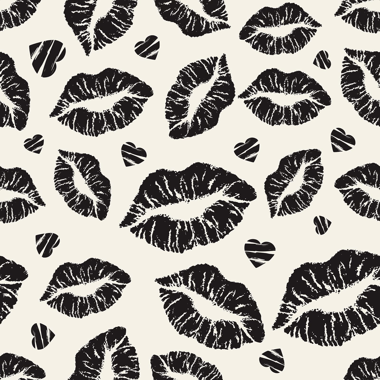 1600x1600 Wallink Black Kiss Lips Peel and Stick Wallpaper Girly Vintage Y2K Grunge Lip Print Wallpaper for