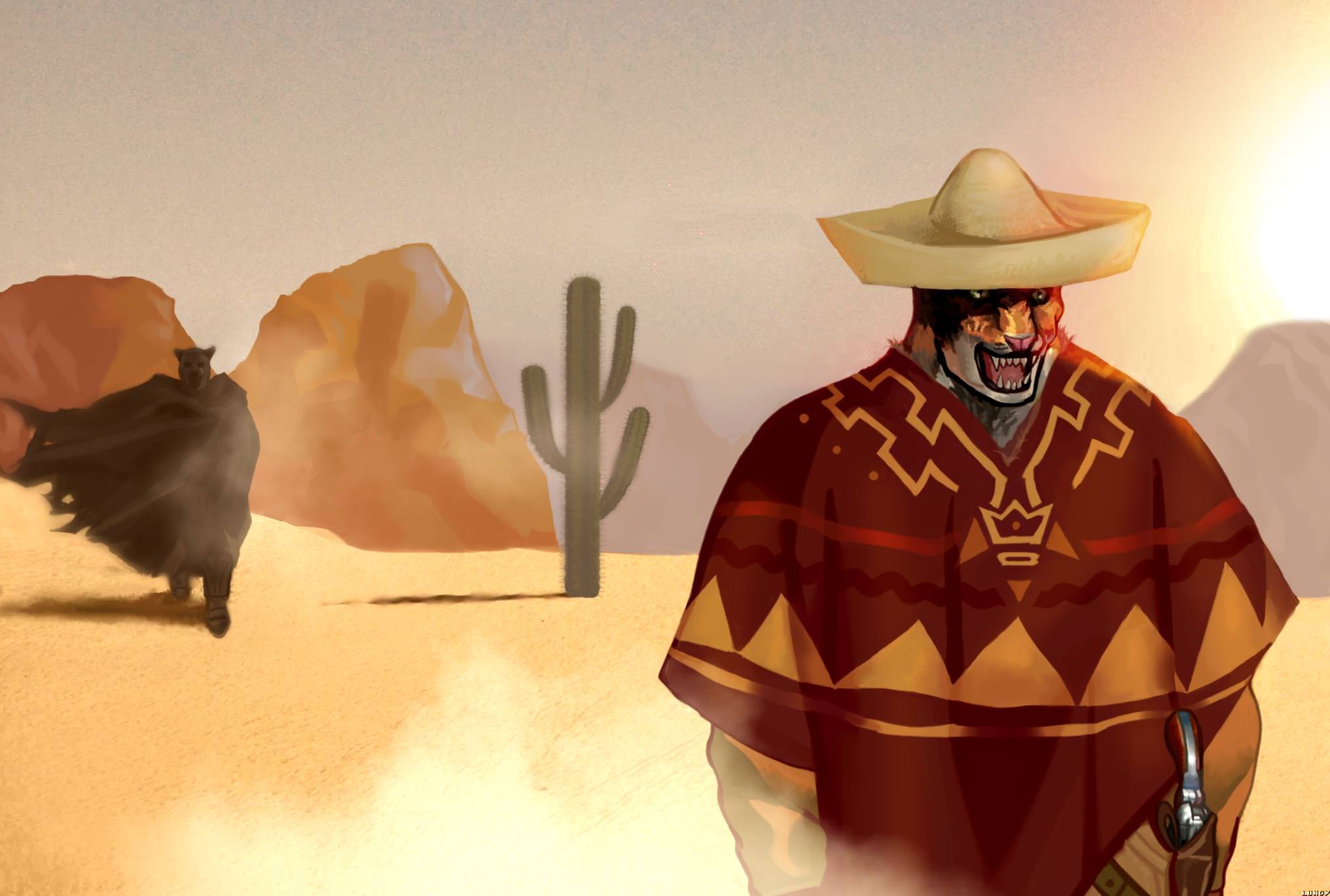 2032x1370 OC Sunday: Bandito King + Infamous Armor King Wallpaper
