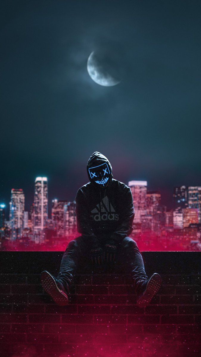 675x1200 4k #wallpaper for your #smartphone #Pair #Boy #Man #Mask #Style #Alone