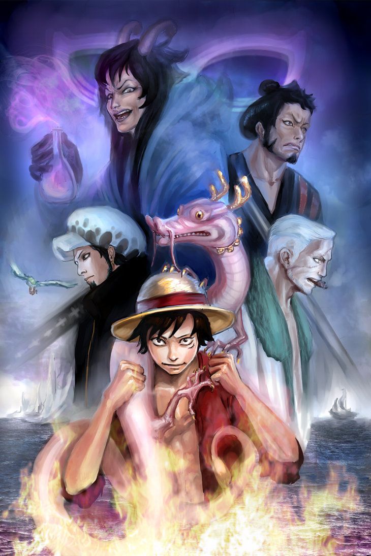 730x1095 one piece realistic art
