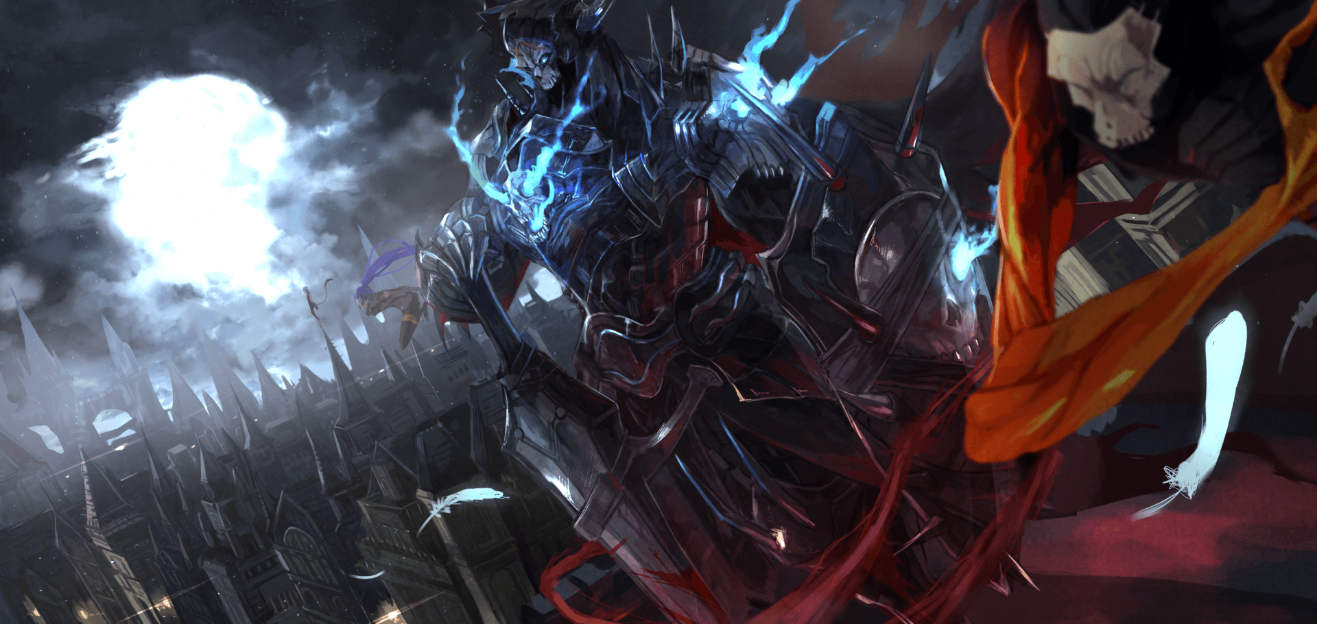 1920x910 Anime Fate Grand Order Fate Series Assassin (Fate Zero) Night Moon Sword City Armor King Hassan Wallpaper. Fate, Fate Stay Night, Digital Wallpaper