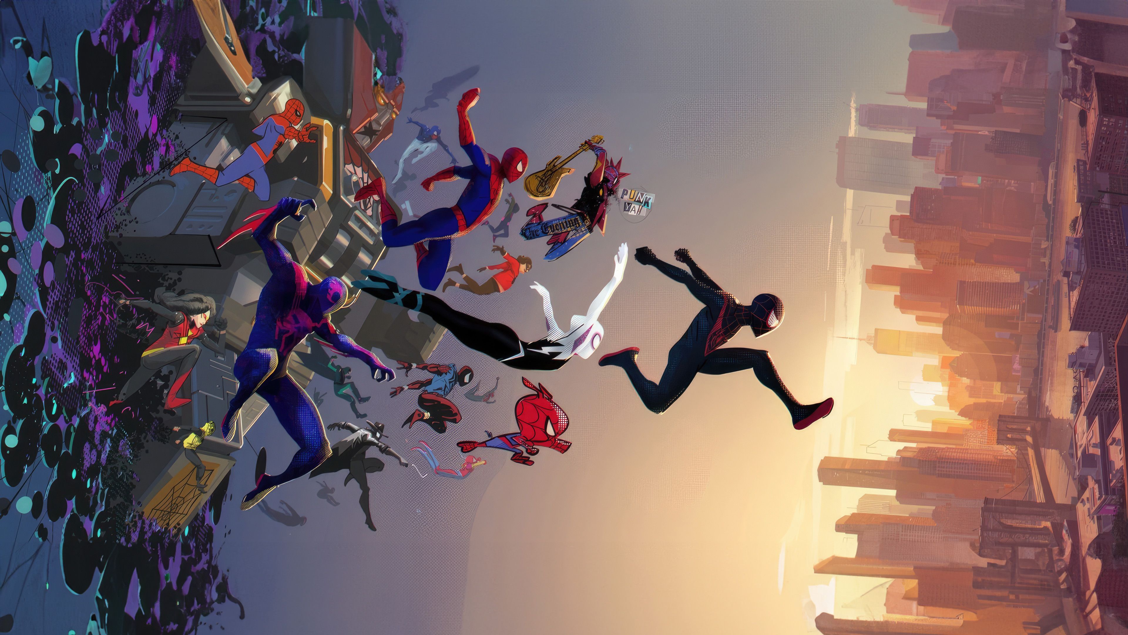 3840x2160 Swinging Through Dimensions Spider Man Across The Spider Verse 4k Wallpaper, HD Movies Wallpaper, 4k Wallpaper, Image, Background, Photos and Picture