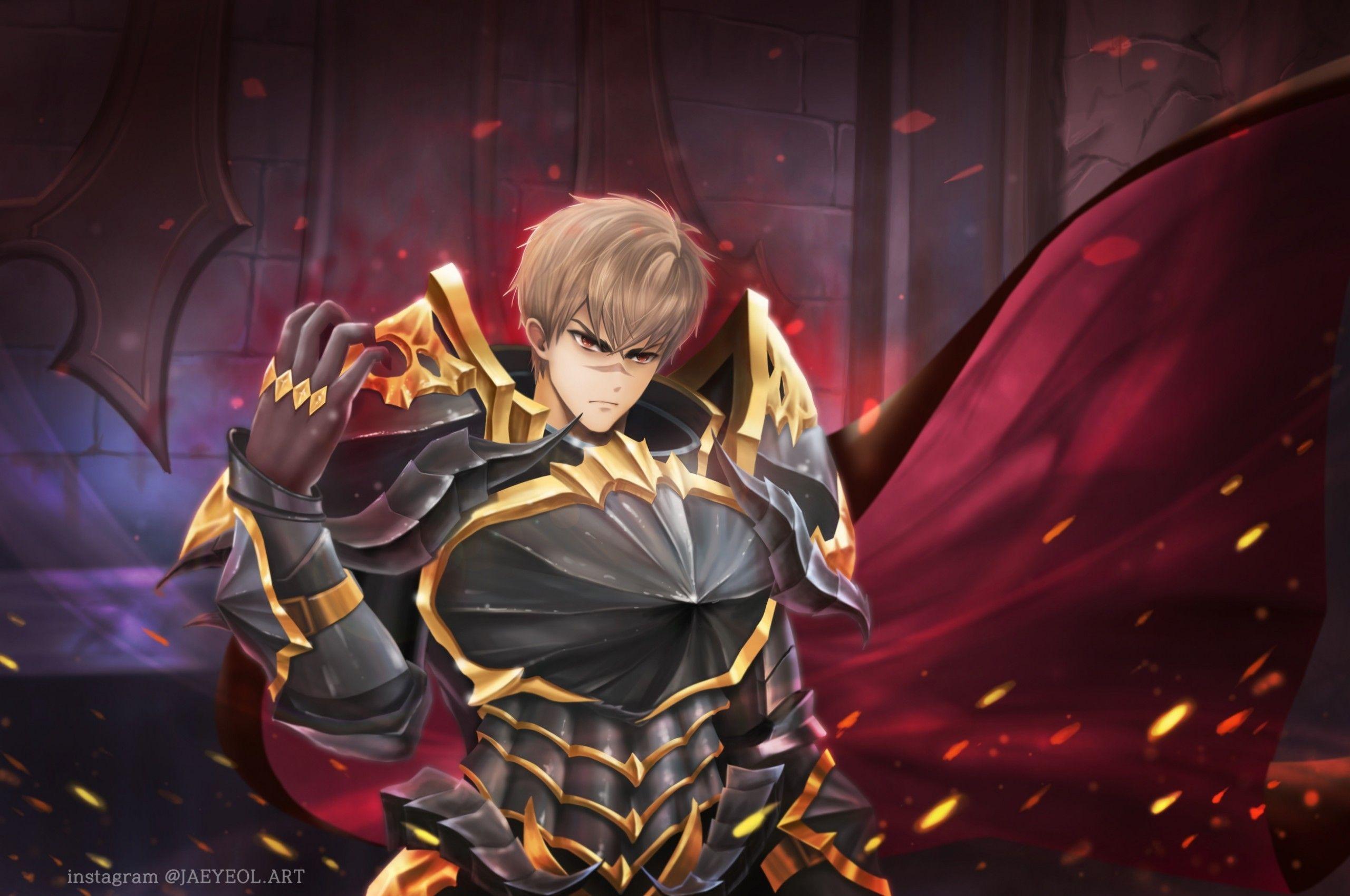 2560x1700 Download 2560x1700 Bernheim, King's Raid, Armor, Knight, Anime Games Wallpaper for Chromebook Pixel