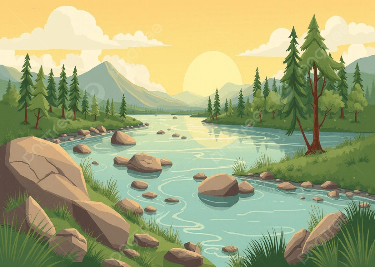 1200x857 Cartoon River Background Image, Cartoon River Photo, Cartoon River Picture, River Background Image And Wallpaper for Free Download