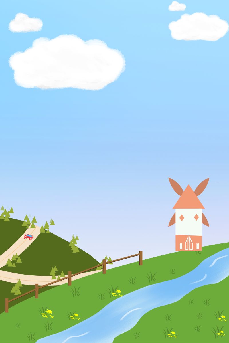 800x1199 Drawing River Nature Animation Scene Print Ads Background. PSD Free Download