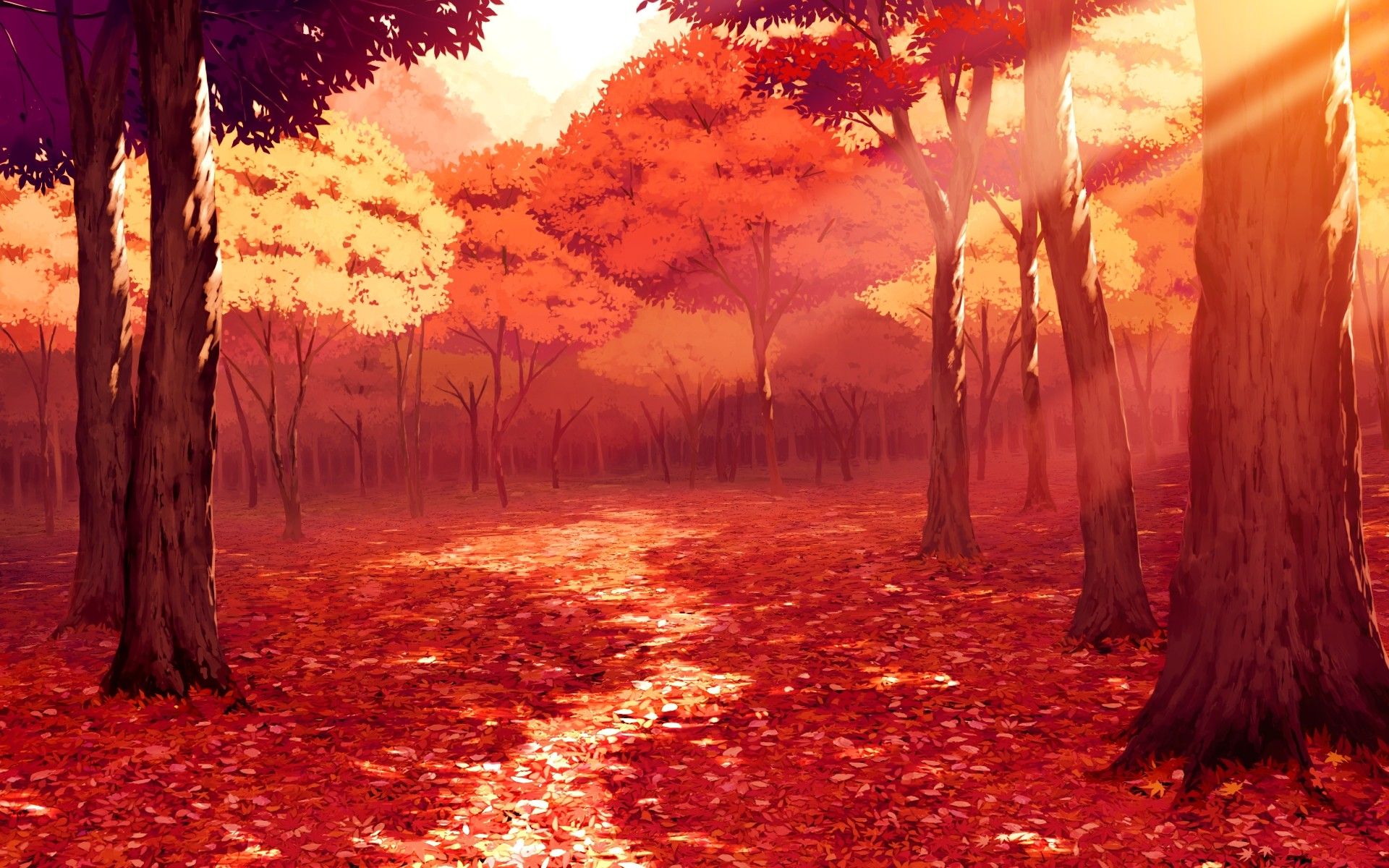 1920x1200 Drawing Autumn Wallpaper