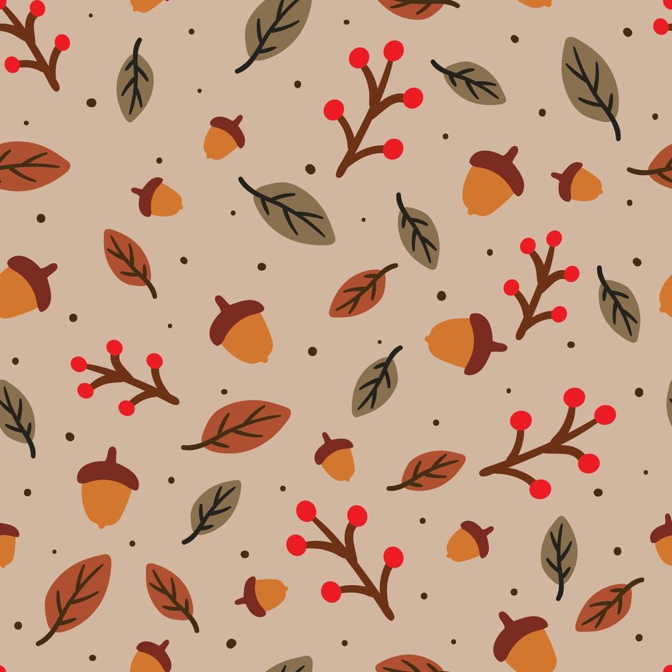 980x980 seamless pattern hand drawing cartoon leaves. autumn background for fabric print, textile, gift wrap paper