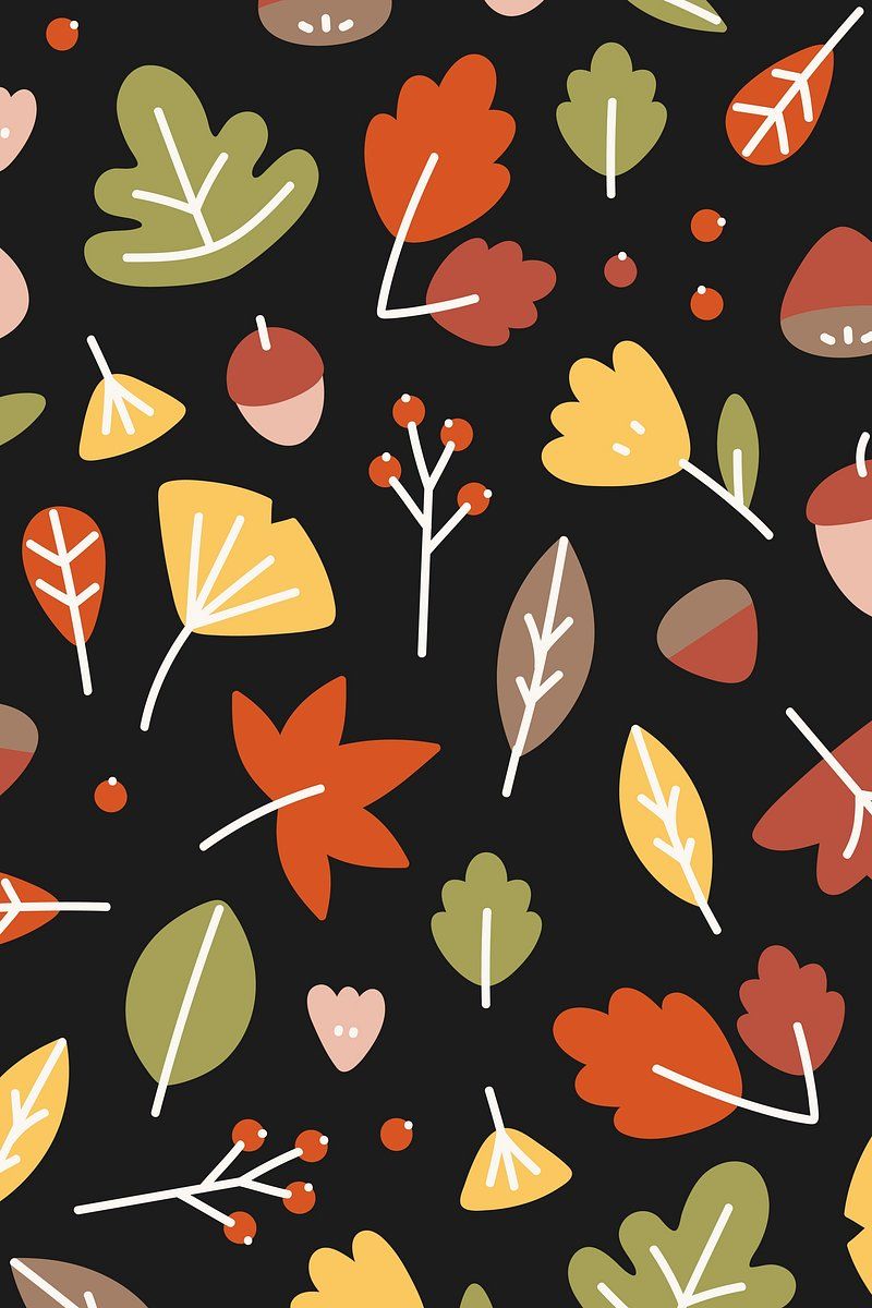 800x1200 Colorful leaves drawing wallpaper vector