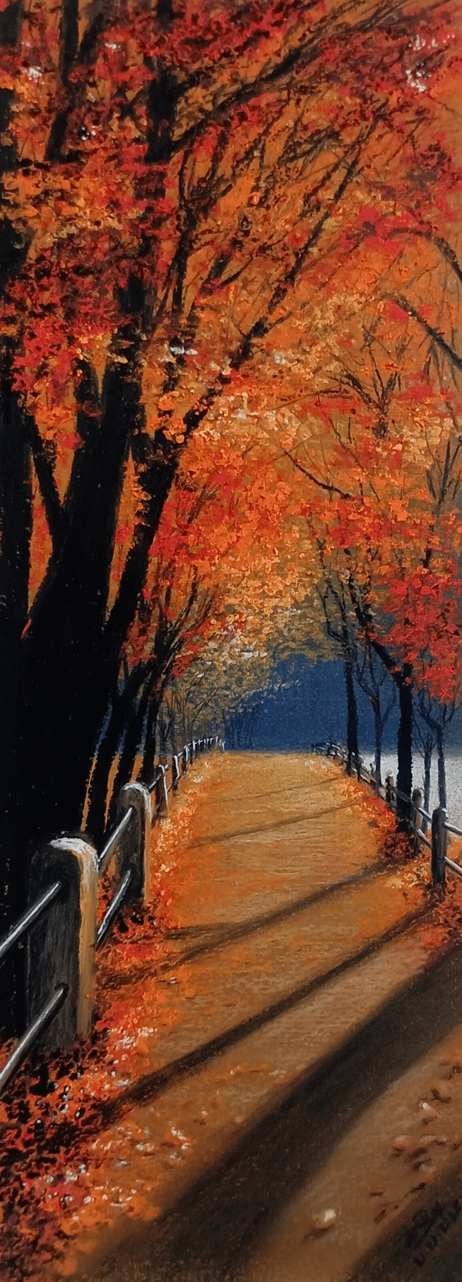 1617x4484 Name this Oil pastel Autumn drawing for me please