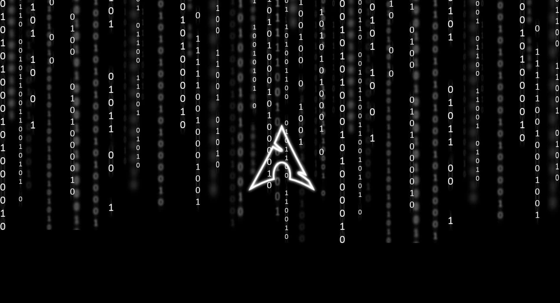 1920x1040 Arch Linux On A Futuristic Desktop Wallpaper
