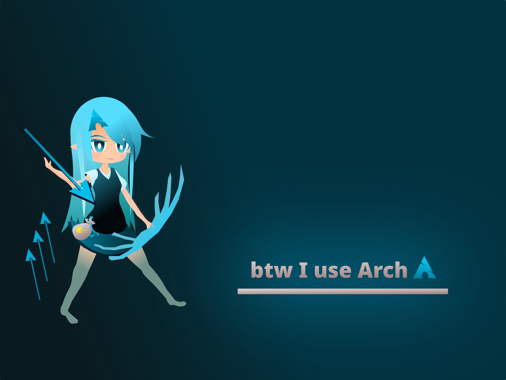 2048x1536 lian0123 on X: Arch linux chan wallpaper #Linux #擬人化 #ArchLinux #wallpaper #blue #bluehair #inkscape svg file: / X