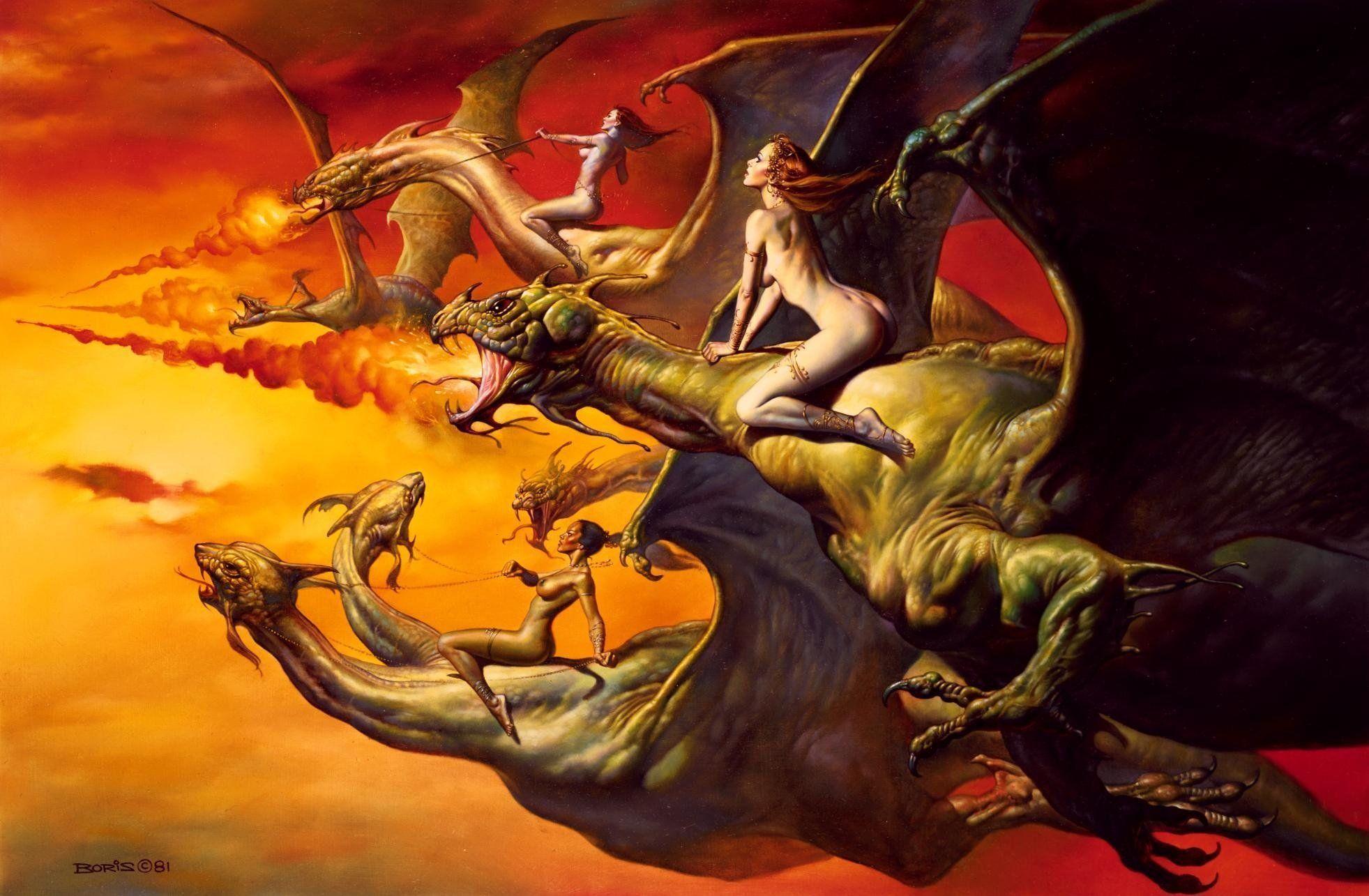 1963x1285 Arts dragon flight sky fantasy rider. arts. Dragons