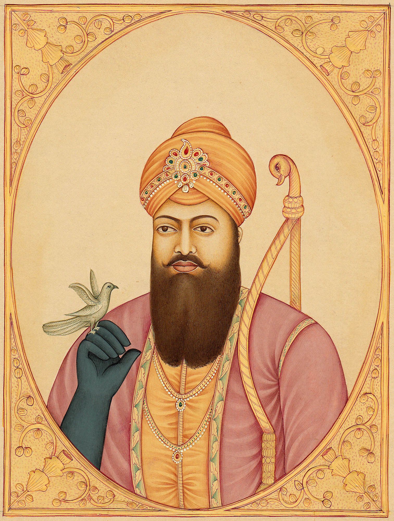 1513x2000 Painting of Guru Teg Bahadur. Sikh Art on Paper. Exotic India Art