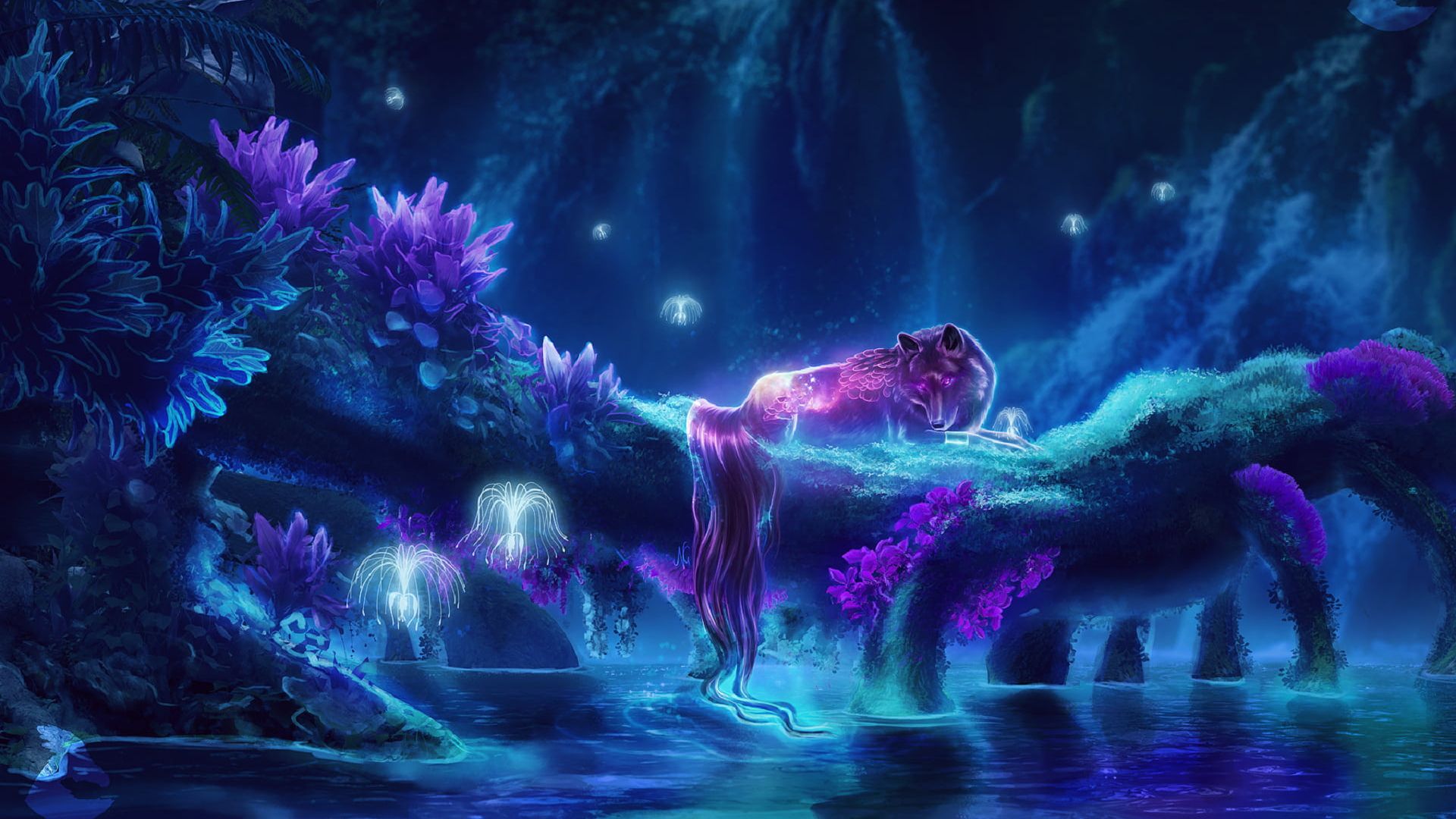 1920x1080 Mythical Fox Wallpaper
