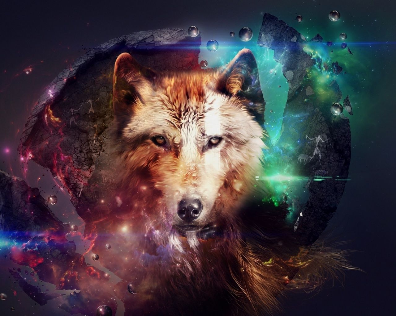 1280x1024 Magic Wolf 4K UHD Wallpaper for UltraHD Desktop and TV : Smartphone and Tablet Devices